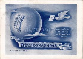 1948 Bélyegnap / Hungarian stamp day + So. Stpl s: Cziglényi Ádám (EK)