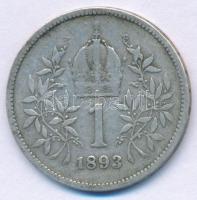 Ausztria 1893. 1K Ag "Ferenc József" T:F patina
Austria 1893. 1 Corona Ag "Franz Jos...
