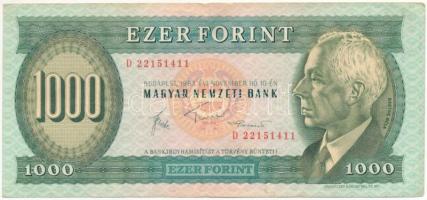 1983. november 10. 1000Ft "D" T:F szép papír Adamo F45.2