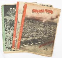 1942 Magyar Futár, Rajniss Ferenc lapja 3 db száma: II. évf. 8., 12., 13. sz. Változó állapotban, sérülésekkel.