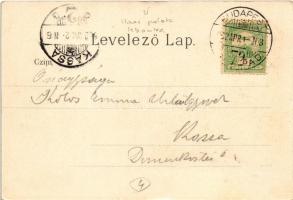 1902 Budapest V. Gizella tér (ma Vörösmarty tér), Haas palota (1959 után lebontották). Bíró A. Art N...