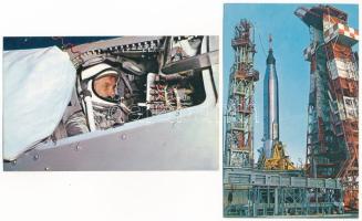 5 db MODERN űrhajós képeslap: Amerikai űrrepülés / 5 modern American astronauts and spaceshuttle mot...