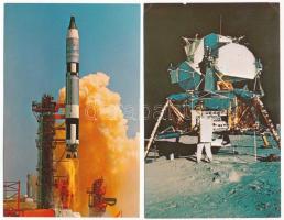 5 db MODERN űrhajós képeslap: Amerikai űrrepülés / 5 modern American astronauts and spaceshuttle mot...