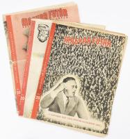 1942 Magyar Futár, Rajniss Ferenc lapja 3 db száma: II. évf. 1., 2., 4. sz. Változó állapotban, sérülésekkel.
