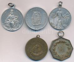 5db-os emlékérem-tétel, benne 1947. "Ifjúsági Nap Salgótarján 1947. VI. 22. II." Al díjére...