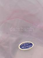 Murano Lavorazione kínáló. Anyagában színezett ködüveg, jelzett, hibátlan, 29x29x11 cm