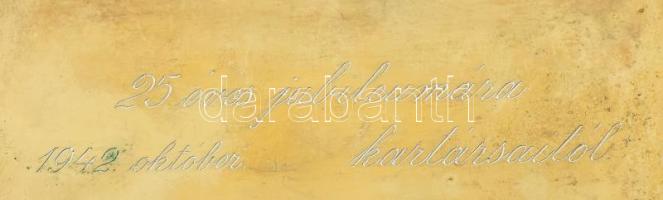 Ezüst cigaretta tárca, Jelzett, 190 g 12x18 cm