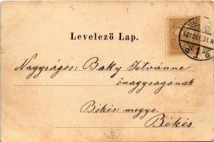 1901 Budapest XI. Gellérthegy, Citadella, MÁV "LUKÁCS BÉLA" vontatóhajó. Anton Ganz kiadás...