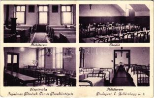 Budapest I. Irgalmas Nővérek Tan és Nevelőintézete, hálóterem, ebédlő, napiszoba. Gellérthegy utca 7. (EK)