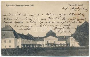 1916 Tavarnok, Tovarníky (Nagytapolcsány, Topolcany); Tavarnoki (Stummer) kastély. Platzko Gyula kiadása / castle (kis szakadás / small tear)