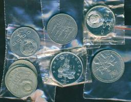 Szovjetunió 1978-92. 1R (6x) + 3R (2x) mind klf motívummal, benne 2db vákumcsomagolásban! T:2,PP (2x)