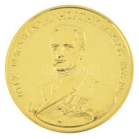 Bognár György (1944-) 1993. "Vitéz Nagybányai Horthy Miklós 1868-1957 / Itthon, hazai földben" kétoldalas aranyozott Cu emlékérem (42,5mm) T:AU (PP)
