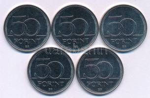 2004. 50Ft Cu-Ni "A Magyar Köztársaság az Európai Unió tagja" (5x) mindegyik kapszulában T...