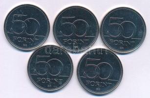 2005. 50Ft Cu-Ni "Gyermekmentő Szolgálat" (5x) mindegyik kapszulában T:AU,XF