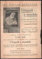 1937 Magyar könyvnap könyve - Herczeg Ferenc: Napkelte előtt! Ismertető prospektus, sérült, 2 sztl. ...