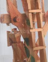 Türelemüveg kálváriajelenettel, m: 22 cm