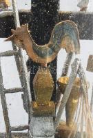 Türelemüveg kálváriajelenettel, m: 16 cm