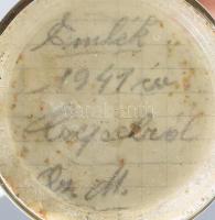 1941 Türelemüveg kálváriajelenettel, m: 14 cm