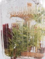 Türelemüveg kálváriajelenettel, dugó nélkül m: 18 cm