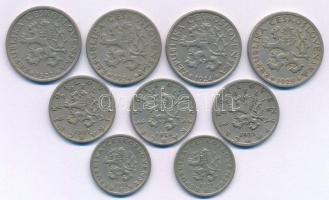 Csehszlovákia 1921. 20h Cu-Ni (2db) + 1921-1931. 50h Cu-Ni (3xklf) + 1922-1929. 1K Cu-Ni (4db, 3xklf...