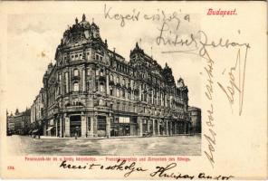 1905 Budapest V. Ferenciek tere, Királyi bérpalota, Belvárosi takarékpénztár részvénytársaság
