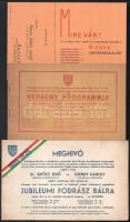 1935 Meghívó a Budapesti Borbély és Férfifodrász Ipartestület által 50 éves fennállásának megünneplésére rendezett jubileumi fodrász bálra, 4 sztl. lev. + A szakmai verseny programja, 16 p. + Vienna tartósondolálás reklámlap