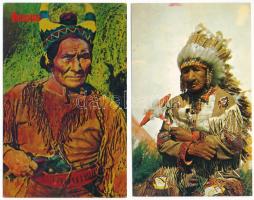 12 db MODERN amerikai indián képeslap / 12 modern American Indians postcards