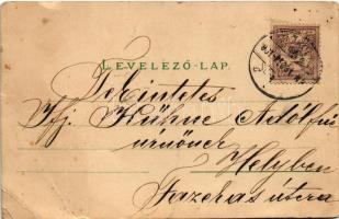 1901 Hódító útra / Children art postcard, litho (EB)