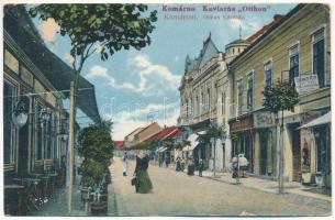 1939 Komárom, Komárno; Otthon kávéház, Deutsch Adolf, Schlesinger Péter üzlete. Spitzer Sándor kiadása / Kaviarna / café, shops (Rb)