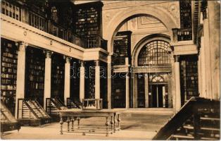 Pannonhalma, Apátsági könyvtár, belső. W. R. felvétele (fa)