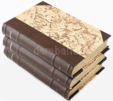 Horváth Mihály: Magyarország függetlenségi harczának története 1848 és 1849-ben. I-III. köt. Genf, 1865., Puky Miklós, XIX+1+615 p., XI+1+616 p., XI+1+605+2 p. Első kiadás. Átkötött igényes aranyozott, bordázott gerincű félbőr-kötésben, harmadik kötet végén két-három foltos lappal.