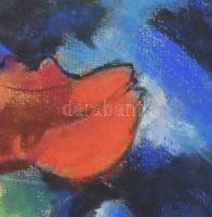 Félegyházi László (1907-1986): Expresszív csendélet. Pasztell, papír, jelzett, üvegezett fakeretben,...