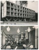 Gyula - 5 db modern Képzőművészeti Alap képeslap (vár, Járási Kultúrház, Park szálló és belseje, Erk...