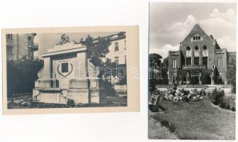 Kiskunhalas - 6 db modern Képzőművészeti Alap képeslap (strandfürdő, Mezőgazdasági Technikum, Szovje...