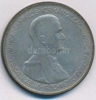 1930. 5P Ag "Horthy jobbra" hajas T:VF patina Adamo P8