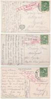 Lviv, Lwów, Lemberg; 3 db régi képeslap / 3 pre-1945 postcards + "K.u.k. Militärzensur Lemberg&...