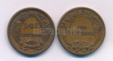 Peru 1895. 2c bronz + 1919. 2c bronz T:XF,VF patina Peru 1895. 2 Centavos bronze + 1919. 2 Centavos bronze C:XF,VF patina