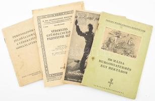 cca 1930-1960 6 db kertészeti, gazdasági, földművelésügyi füzet klf témákkal