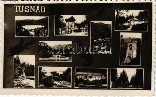 1940 Tusnádfürdő, Baile Tusnad; mozaiklap / multi-view postcard + 1940 Csíkszereda visszatért So. Stpl. (EK)