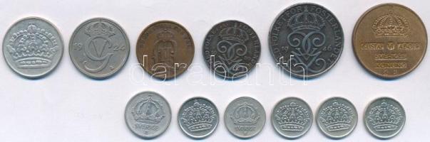 12db-os vegyes svéd érmetétel, közte több Ag érmével, valamint 1894. 2ö bronz T:AU,XF
12pcs of mixe...