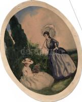 Jelzés nélkül: Akvarell-papír 17x23  cm