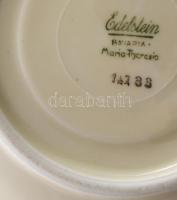 Edelstein Bavaria Maria Theresia porcelán teás készlet hat személyes, Matricás, jelzett, egyik csész...