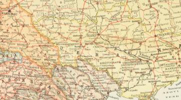 1944 Európa térképe, 1944. jún. 15., Bp., Kókai Lajos kiadása (Hornyánszky Viktor-ny.), lapszéli sza...