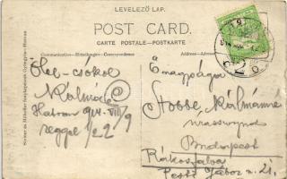 1914 Hatvan, étterem és kávéház, belső pincérekkel. Steiner és Milhoffer fényképészek (Gyöngyös-Hatv...