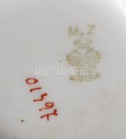 1915 MZ Austria világháborús propaganda bögre, II. Vilmos és Ferenc József arcképével, jelzett, sérü...