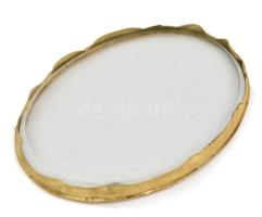 14K arany (Au) bross. gyönggyel és zafirral ékítve jelzett nettó 7,82 g + üveg 35 mm