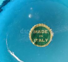 Muranoi üveg váza. Több rétegű anyagában színezett, jelzett, hibátlan 21 cm