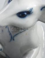 Porcelán patkány figura. Kézzel festett, jelzés nélkül, kis kopással 8 cm