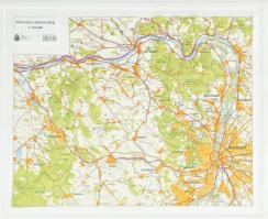 Dunazug-hegyek, 1:120.000, 3D-s műanyag domborzati térkép, Bp., HM Zrínyi Nonprofit Kft., jó állapotban, 56x67 cm