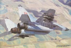 cca 1990-es évek közepe. MIG 29 vadászgép plakátok, 2 db, a 2. kétgépes plakátot, az egyik repülő pi...